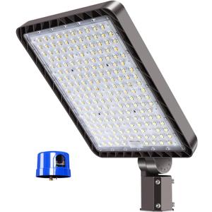480W LED Parking Lot Light Outdoor,72000LM 100V-277V Dusk to Dawn LED Building Flood Lights Commercial 5000K Slip Fitter Street Pole Lights IP65 Waterproof Large Area Shoebox Barn Lighting