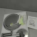 MNIENT Wall Mounted Lighted Makeup Mirror, 8" Rechargeable Double-Sided Light up Magnifying Mirror 1x/10x, 3 Colors Led Vanity Mirror with Lights, Touch Dimmable 360 Rotation Foldable (Silver)