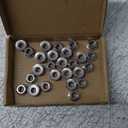 M6 x 1mm Thread 304 Stainless Steel Serrated Flange Metric Hex Lock Nuts, 26 Pcs