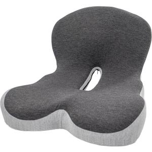 Ergonomic Memory Foam Seat Cushion with Lumbar and Back Support  Coccyx and Tailbone Pain Relief, Orthopedic Posture Correction, Breathable Washable Cover