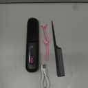 Go Brush Pro for Short Hair, Portable Straightener Brushs for Travel, with LCD Temperature Display, Fast Heating Cordless Mini Hair Brushs Styling Tools (Black)