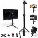 Kado Metal Portable Monitor Stand Tripod, 100x100mm 75x75mm Wall/Arm Mount Adapater Bracket Plate, 360 Ball Head and 1/4" Screw Compact for Phone, Tablet, Projector, Camera and Webcam