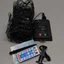 WBao Solar Christmas Lights Outdoor 200LED F8 Big Bulbs, 8.4ft x 5.2ft Christmas Net Lights with Remote Control, 8 Modes, Timer, Waterproof for Lawn, Bushes, Trees Outdoor Xmas Decorations, Multicolor