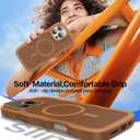 Magnetic for iPhone 16 Pro Case,[Compatible with MagSafe][Military-Grade Drop Protection][Anti-Yellowing] Shockproof Protective Translucent Matte Cover for iPhone 16 Pro Phone Case,Brown