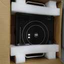 VBGK Electric Cooktop, 1800W Single Burner Induction Cooktop with 9 Power Levels, Timer and Knob Control, 110-120V