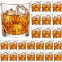 24 Pcs Old Fashioned Whiskey Glasses 12 oz, Elegant Crystal