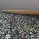 Lahome Floral 9x12 Area Rugs for Living Room Bedroom, Soft Washable Rugs 9x12 Stain Resistant, Ultra-Thin Non-Slip Boho Dining Room Rug Non-Shedding Accent Carpet for Office, Dark Green