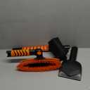 Ordenado 43" Snow Brush and Ice Scraper - Extendable Snow Scrapers and Cleaner for Car Windshield, 180 Pivoting Window Snowbrush with Foam Grip, Long Winter Broom Brushes for SUV, Truck, Auto Vehicle (Orange)