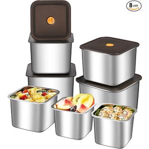 GIUOIDUO 8PCLFood Storage Containers, BPA Free, Airtight Lids, Ideal for Lunch, Meal Prep & Leftovers，Fresh box， Freezing box