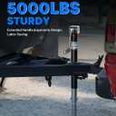 Kohree Upgraded 5000 lbs A-Frame Trailer Jack, 20-24V Cordless Drill Compatible, Adjustable RV Tongue Jack with Drop Leg & Drill Socket for Utility Yacht Boat Camping Trailer, 25" Vertical Travel