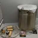 Barrel Smoker Grill Combo | 100% 304 Stainless Steel Barrel | 95% Less Smoke, Even Heat | Easy to Use & Clean  Vertical Smoker Ideal for Balconies and Backyards (MEDIUM-25 LBS)