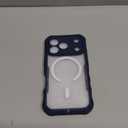 seacosmo for iPhone 17 Pro Case, Full Body Bumper with Built-in Tempered Glass Privacy Screen Protector and Camera Lens Protection, Compatible with MagSafe, Shockproof Phone Case, 6.9", Deep Blue