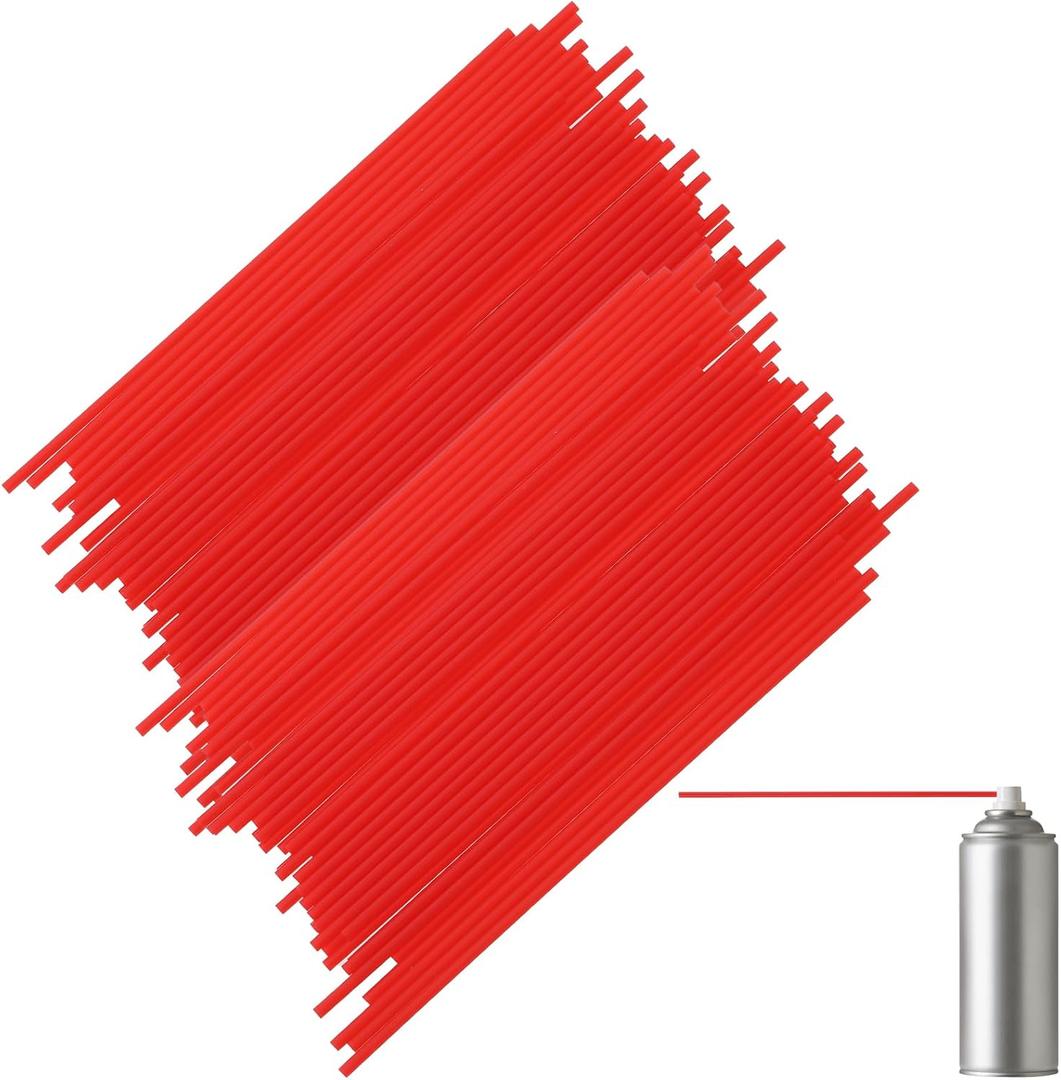 200pcs Spray Can Straws Red Replacement Spray Can Extension Straw 4.7inch Sprayer Nozzle Extension Tubes for Arrow Space Paint Cleaner Lubricant Oilred plastic straws disposable straw