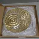 Blulu 9 Pcs Gold Mirror Wall Decor Metal Round Home Art Decor Decorative Modern Circle Mirror Wall Art Sculpture Hanging Decorations for Home Living Room Office