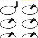 vensovo 6 Inch Metal Wall Mounted Plant Holder - 6 Pack Flower Pot Hanger Rings, Wall Planter Ring Holders Bracket Hooks Heavy Duty for Indoor and Outdoor Decor