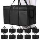 Bodaon 10-Pack Insulated Food Delivery Bag, XXXL Catering/Pizza Cooler Bags, Rideshare Delivery Bag, Thermal Cold/Hot Styrofoam Carrier for Travel/Shopping/Car, Warmer/Frozen