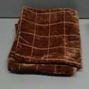 MIULEE Decorative Chenille Check Throw Pillow Covers Vintage Plaid Couch Pillows 18x18 Inch Set of 2 Neutral Boho Farmhouse Cushion Covers Modern Home Decor for Sofa Bed Living Room Burnt Orange