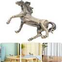 Toyvian Brass Horse Statue, Horse Figurine Desk Decor
