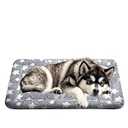 Dog Bed Mat – Soft & Durable Crate Pad for Dogs & Cats – Dog & Cat beds Ideal for Crates, Kennels, & Home Use – Machine Washable & Easy to Clean (Grey)