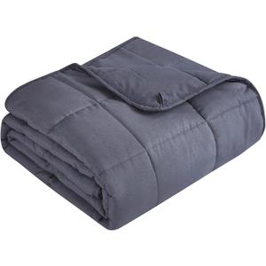 Topcee Weighted Blanket (20lbs 60"x80" Queen Size) for Adult All-Season Summer Fall Winter Cooling Breathable Heavy Microfiber Material with Glass Beads Big Blanket Soft Thick Comfort (00-dark Grey)