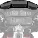 KEMIMOTO Windshield Bag Batwing Fairing Pouch Compatible with 2014-2024 2025 Touring Street Glide Road Glide FLHX FLH Pouch Pocket with White Stitching