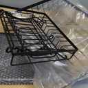 7 code Large Dish Drying Rack for Kitchen Counter, Detachable Large Capacity Dish Drainer Organizer, 2-Tier Dish Racks with Utensil Holder, Black