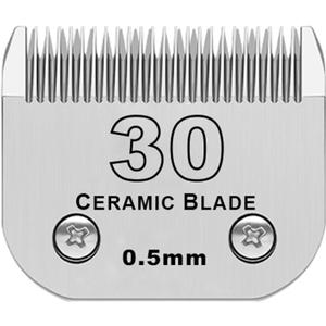 Detachable Pet Dog Grooming Clipper Ceramic Blade,Compatible with Andis Size 30 Cut Length 1/50"(0.5mm),Compatible with Oster A5,Wahl KM Series Clippers