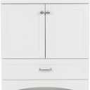 Spring Mill Cabinets Emlyn 30 Inch Bathroom Vanity with White Single Sink Top, 2-Door Cabinet, 1 Drawer, 30.5" W x 18.75" D x 32.89" H, White