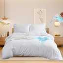 Chunlei Waterproof Duvet Cover King Size 3-Piece Set, 90x106 Inch Breathable Bedding Protector, Ultra Soft Comforter Cover with Zipper, Includes 2 Pillow Shams (Comforter Not Included), White