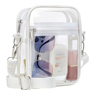 PACKISM Clear Bag for Stadium Events - Clear Purses for Women Stadium Crossbody Messenger Bag for Concerts Sporting Events
