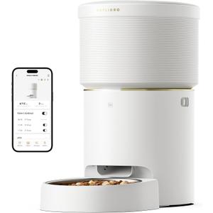 PETLIBRO Vacuum-Sealed Automatic Cat Feeders, 8L/34Cups Automatic Dog Feeder with 5G Wi-Fi, Automatic Cat Food Dispenser for Airtight Storage, Space Pet Feeder with 187mm Large Food Tray for Cat & Dog