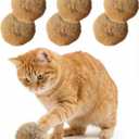 KYWYOYOU Rabbit Fur Ball Cat Toy, Real Bunny Fur with Natural Scent, Ultra Soft Interactive Catnip Balls, Golf Ball Size 2 Inches, Washable Indoor Exercise Toys, 6 Pack