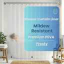 SUSTAINAURA® Premium Frosty Shower Curtain Liner 72x72 – Waterproof, Quick Dry, Odor Free, Eco Friendly, Non-Toxic with 3 Weighted Magnets & 12 Rustproof Grommets Bathroom Accessories