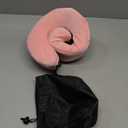 TALLGO Travel Pillow, Best Memory Foam Neck Pillow Head Support Soft Pillow for Sleeping Rest, Airplane Car & Home Use (Pink)
