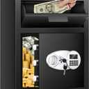2.6 Cuft Depository Safe for Business with Quick Place Drop Slot, Cash Drop Safes with Digital Combination LCD Display and Anti-Fishing, Security Drop Safe for Cash, Mail, Checks, Document