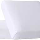 HOOBUY Waterproof Couch Cushion Cover 2Pieces Stretch Sofa Slipcovers Furniture Protector with Elastic Suitable for Loveseat,2 Seater Sofa (2, White)