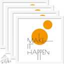 12x12 Picture Frame Set of 4, White 12 x 12 Frame High Transparent Wall Gallery Poster Canvas Photo Frames for 12" by 12"