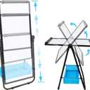 Dry Erase Board with Stand - Double Sided 28"x20" Portable Writing Whiteboards, Height Adjustable & 360 Rotating U Stand Magnetic Whiteboard for Home, School, Restaurant & Presentation