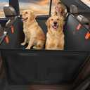 FURTIME XL Dog Car Seat, Upgraded PU Leather Back Seat Extender with Hard Bottom, Waterproof Pet Car Seat Cover for Large Medium Sized Dog, Pet Hammock for Cars, SUVs, Trucks