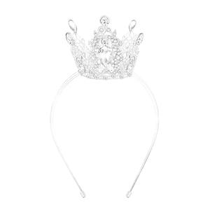 VELSCRUN Silver Crystal Tiara Headband, Crowns for Women, Princess Girls Tiaras, Royal Queen Crown Princess Quinceañera Headpieces for Birthday Prom Bride Wedding Pageant Party Hair Band