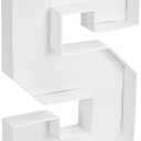 PATIKIL 10" Cardboard Letter, Letter S Paper Box Fillable Tray Container for Charcuterie Mache Chocolate Candy Birthday Party Anniversary Decorations, White