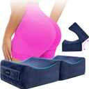 AOSSA Brazilian Butt Lift Pillow, BBL Pillow After Surgery for Butt Sitting, BBL Supplies Post Surgery, Booty Pillow for Home, Office Chair, Driving Car  Butt Lift & Recovery Foam Support Cushion (Blue)