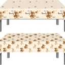umoni Bear Tablecloth 2PCS We Can Bearly Wait Baby Shower Supplies Teddy Bear Party Table Covers Brown Bearly Wait Table Decorations for Bear Theme Birthday Party Decor