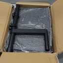 Projector and Laptop Stand Tripod, 2 Shelves Mobile Laptop Tripod Stand, Max 47" Height Adjustable Laptop Cart on Wheels, Projector Floor Stand with Ventilated Tray for Podium, Meeting, Couch (Black)