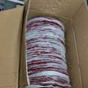 100 Pcs Red Charger Plates Bulk, 13" Reef Plate Chargers, Plastic Floral Decorative Plates for Table Setting, Round Table Chargers for Wedding, Christmas, Party, Event, Decoration