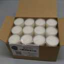 Stonebriar 48 Count White Unscented Smokeless Long Burning Clear Cup Tea Light Candles with 6 to 7 Hour Burn Time