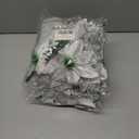 5 x SolarStar 12 PCS Siver Glitter Poinsettias Artificial Christmas Flowers, 5.5 inches, with Clips for Christmas Tree Decoration, Home, Wedding, Party, Wreath Decoration Xmas Tree Ornaments (Silver)