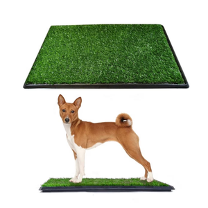 Downtown Pet Supply Dog Grass Pad with Tray, 20 x 25 - Outdoor and Indoor Potty System for Dogs with Replaceable Synthetic Grass Pee Turf - Portable and Waterproof Turf Dog Potty