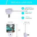 2Pack Halloween Night Light Plug-in,Dusk to Dawn Smart Sensor Led Nightlight for Bedroom Bathroom Kitchen Hallway Stairs Energy Efficient Decor Desk Lamp (color-12)