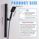 Matte Black Hand Shower with Slide Bar, 3-Function High Pressure Handheld Shower Head with Slide Bar, Stainless Steel Adjustable Height 25" Long Slide Bar Combo Shower Faucet, Wall Mount